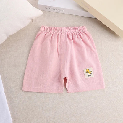Sommer-Kindershorts, Baumwollhosen für Jungen und Mädchen, Markenshorts, Kleinkindhosen, Strandshorts für Kinder, Sporthosen, Babykleidung