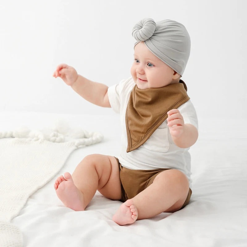 Baby-T-Shirt mit kurzen Ärmeln aus Bambusfasern, Sommerkleidung für Jungen und Mädchen, Babyhosen mit hoher Taille, Kleidung für Neugeborene, Oberbekleidung