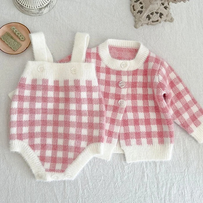 Strick-Kombinationen für neugeborene Mädchen für Herbst und Winter