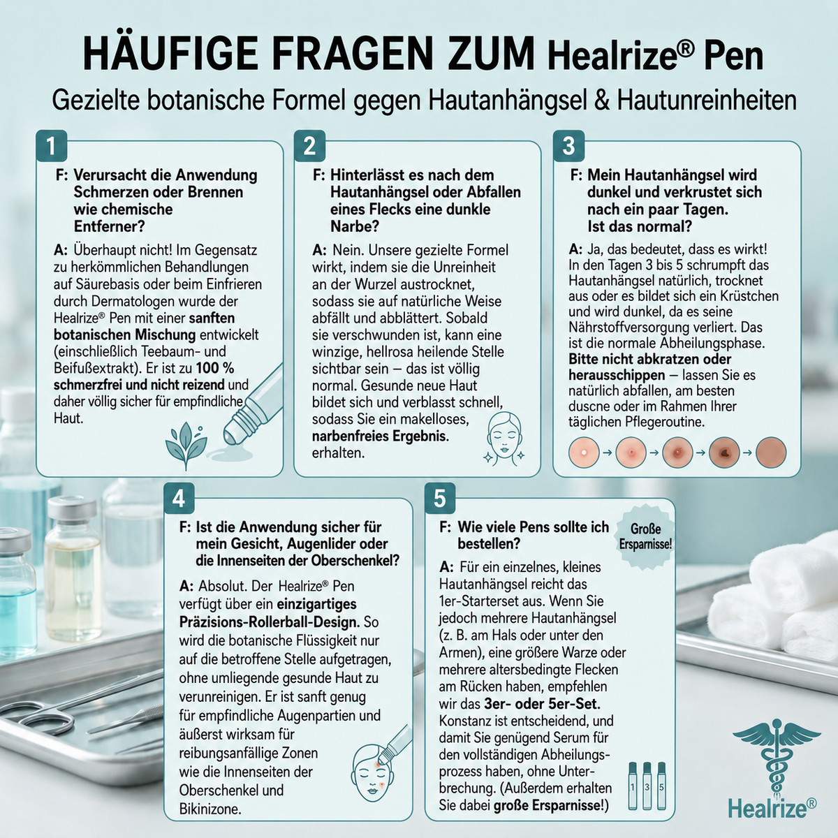 Healrize® 7-Tage Hautmal- & Flecken-Entferner (Schmerzfrei, Narbenfrei mit Rollball-Applikator)🌿🌿